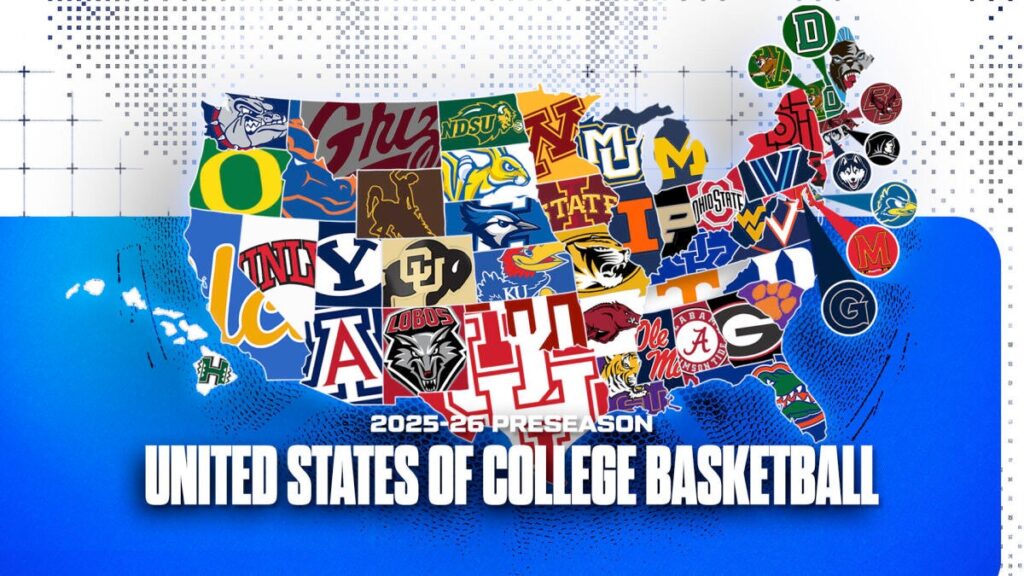 College basketball’s top team in each state for the 2025-26 season